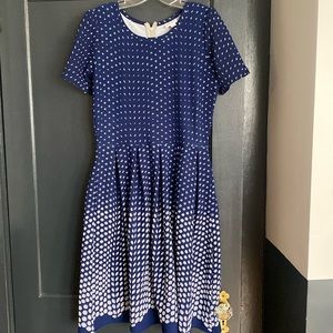 Lularoe blue and white dots